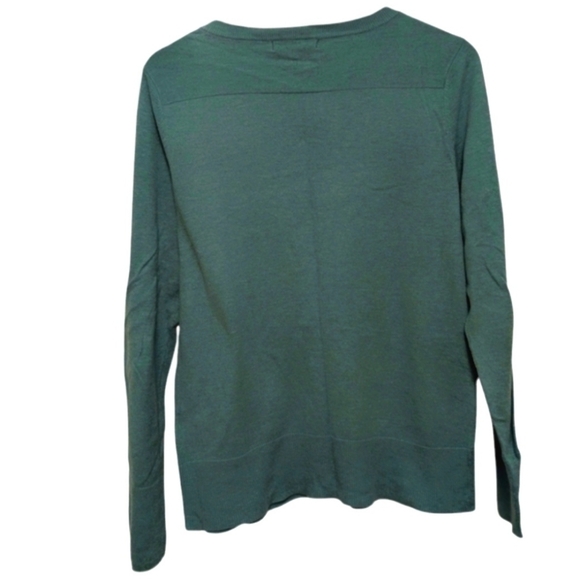 EDDIE BAUER Classic Cardigan Long Sleeve Sweater Seaglass Green Medium Tall - Picture 3 of 9